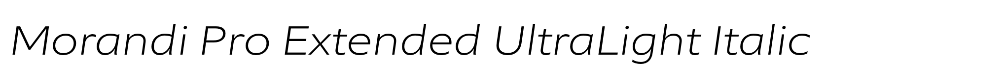 Morandi Pro Extended UltraLight Italic image